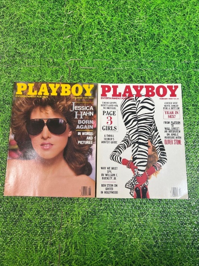 2 vintage playboy magazines