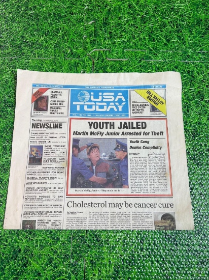 vintage back to the future 2 hill valley newspaper