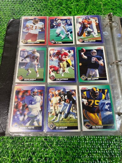 90s football cards in binder