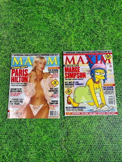 special edition Maxim magazine marge simpson and paris hilton