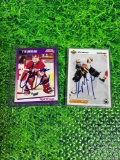 signed tim cheveldae and kirk mclean cards