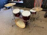 Mapex Brand Five Piece Drum Kit With Assorted Cymbals