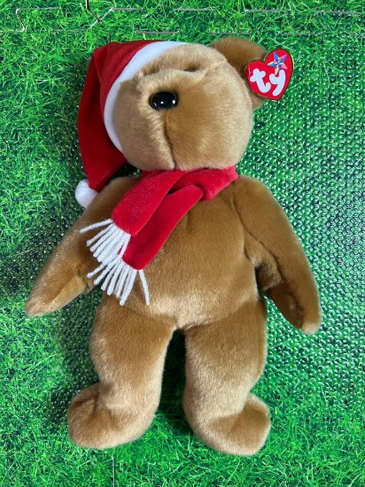 larger christmas beanie baby with tag