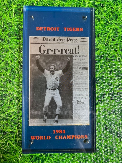 1984 Detroit Tigers World champions plaque