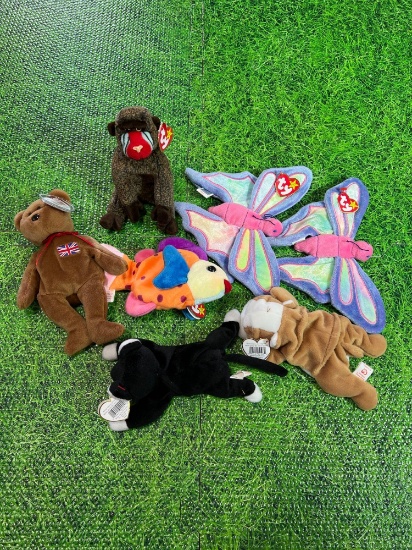 lot of 7 beanie babies