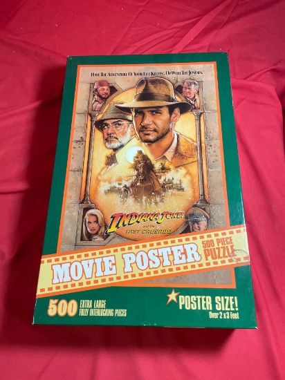 Vintage Indiana Jones Movie Poster Puzzle Sealed New