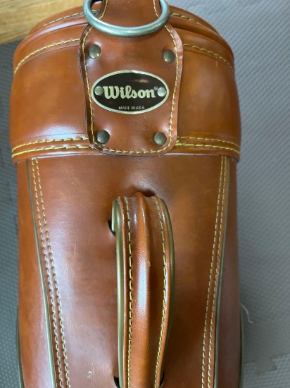 Wilson leather golf bag