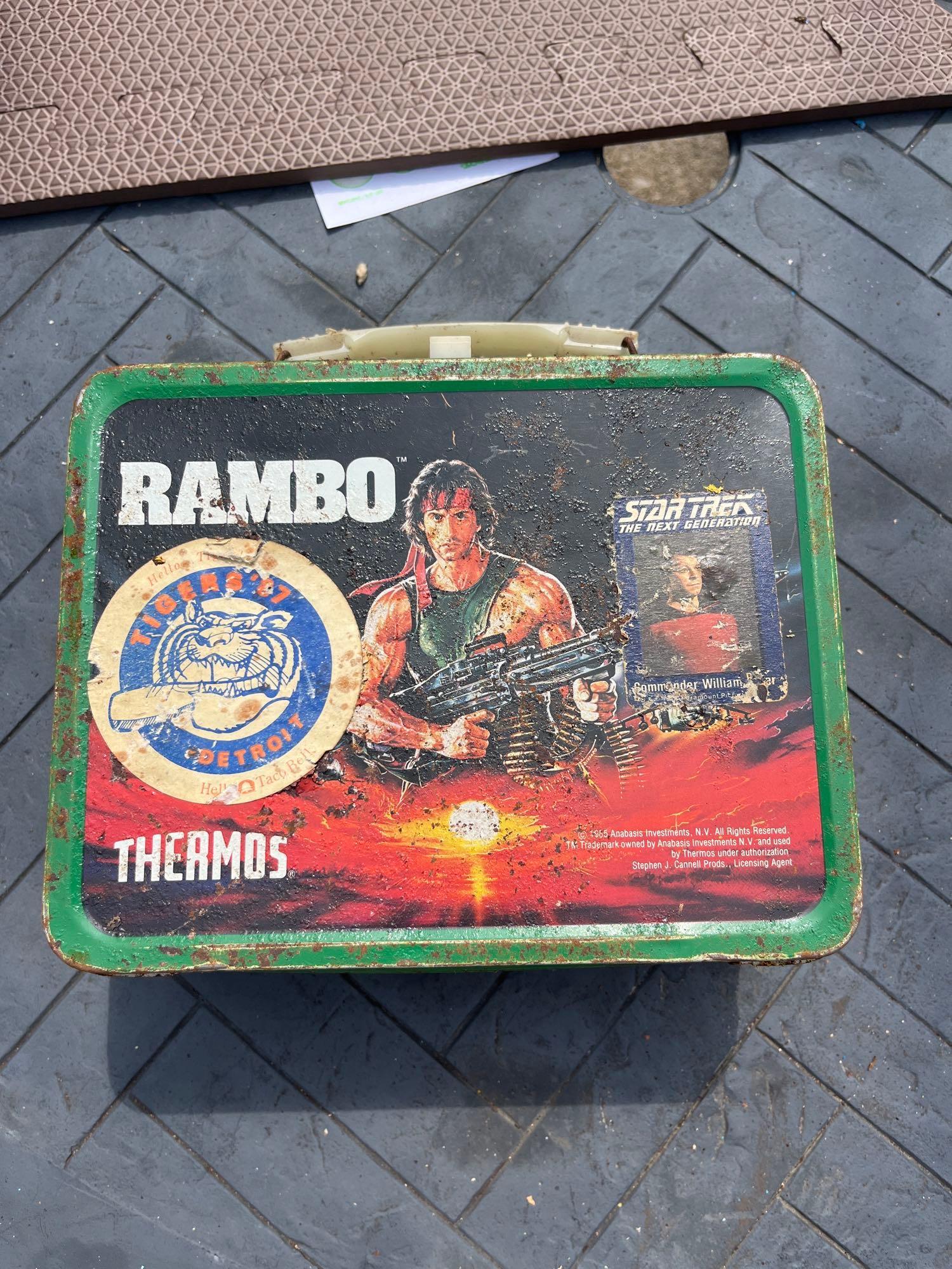 Vintage 1985 Rambo lunch Box Proxibid