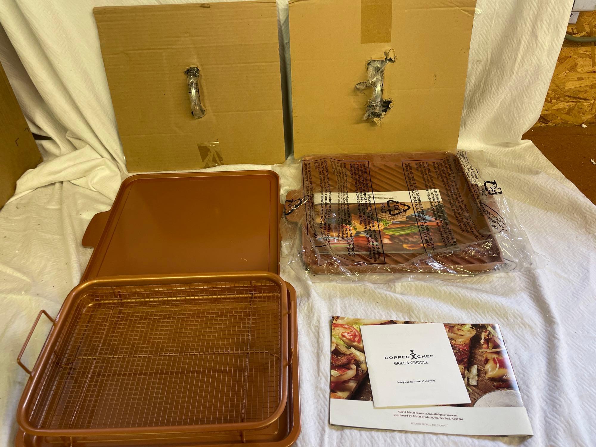 New Copper Chef Grill and Griddle Set Proxibid