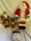 Vintage Advent Santa Claus, Christmas Teddy, Oven Mitts, and Santa Decor