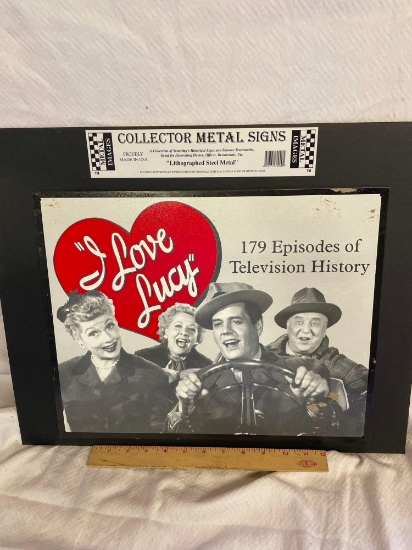 I Love Lucy Lithographed Metal Sign