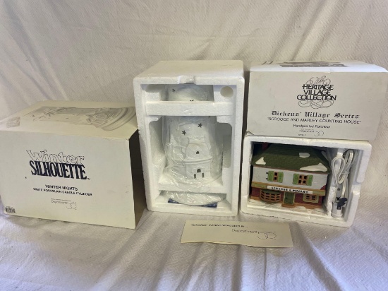 Dept 56 Heritage Dickens Village and Winter Silhouette Winter Nights
