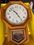 Westminster Chime Regulator Clock With Classic Wooden Clock
