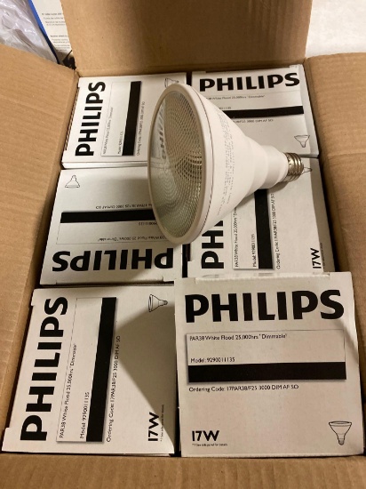 Box Of Six Philips Dimmable Flood Lights