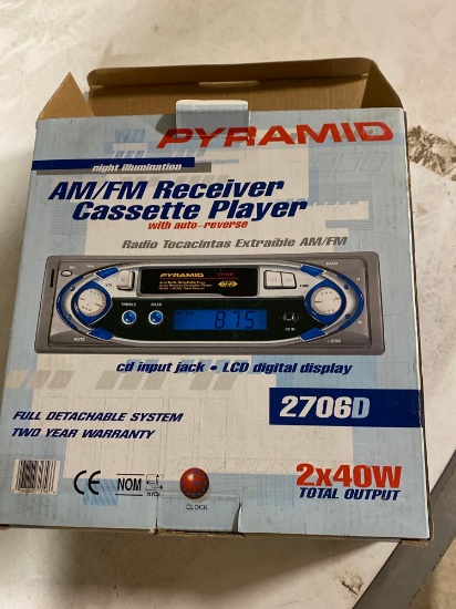 Pyramid AM/FM Receiver Cassette Player