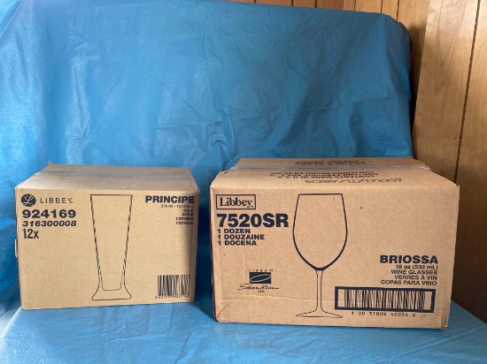 Two Boxes Libbey Glass New
