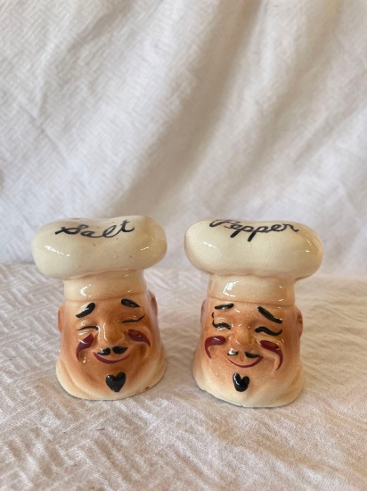 Vintage Chef Salt and Pepper Shakers
