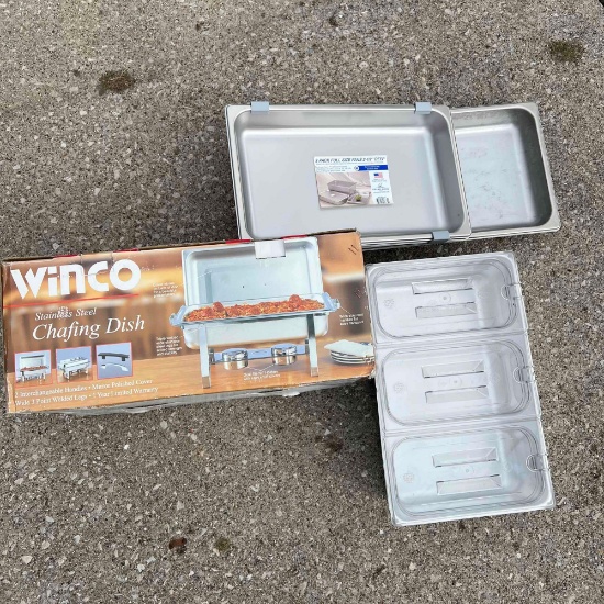 professional winco chafing dishing Trays and serving trays