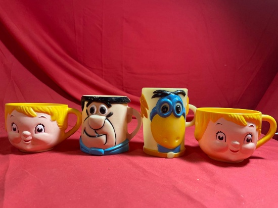 Vintage Flintstones Cups