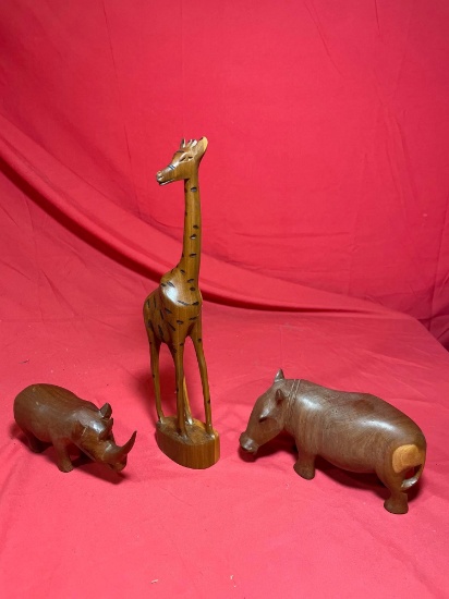 Wood Carved Animals (3)