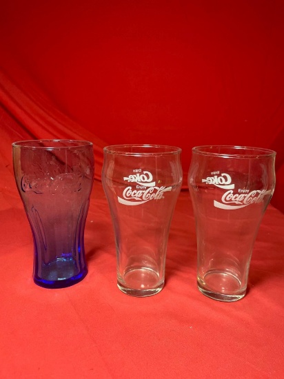 Classic Coca Cola Glasses (3)