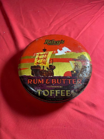 Vintage Rileys Rum & Butter Toffee Tin Made In England