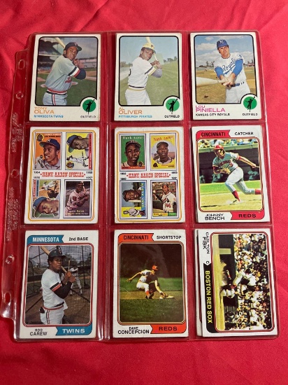 1973-74 Baseball Cards Willie McCovey, Hank Aaron, Rod Carew and More