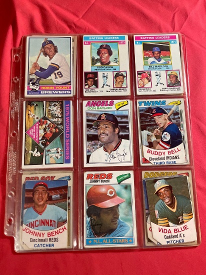 1970s Baseball Cards Johnny Bench, Rod Carew, Robin Yount, Carlton Fisk and More