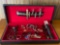 Jewelry Case With Tie Tacks, Tie Clips, & Sterling Silver Jewelry