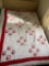 Red Boarder Paw Print Theme Vintage Quilt