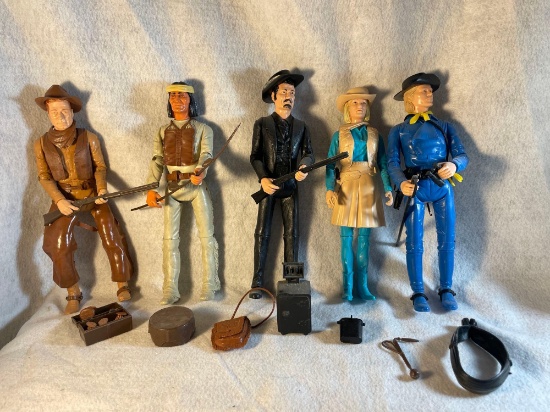 1960s Marx Johnny West Action Figures and Accessories