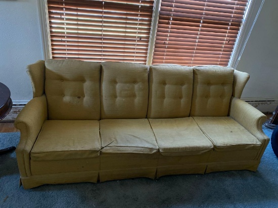 Retro Mustard Upholstered Sofa