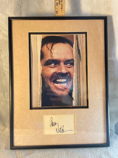 The Shining Movie Still With Jack Nicholson Signature