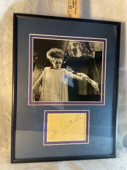 The Bride Of Frankenstein Movie Still with Elsa Lanchester Signature