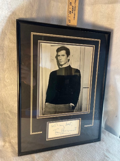 Anthony Perkins of Psycho Photo with Signature