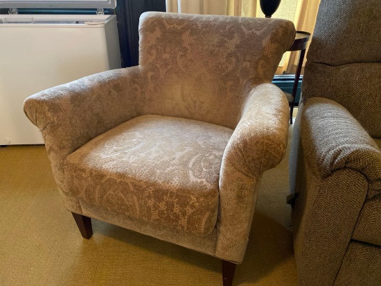 Two Chairs With Large Ottoman