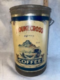 Vtg Mount Cross Coffee Canister