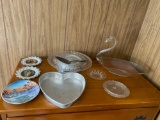 Swan Serving Platter With Jello Molds & Came Plate Turning Music Box