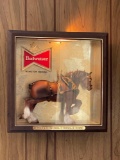 Budweiser Clydesdale Horse Light With Natural Light Clock