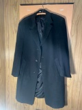 Black Button Up Wool Coat