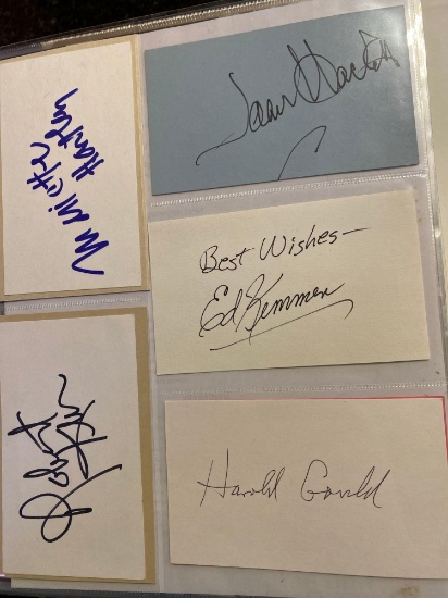 Five Celebrity Autographs
