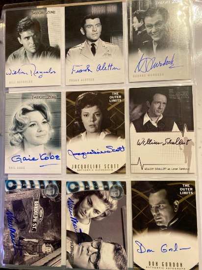 Nine Signed Vintage Show Collector Cards