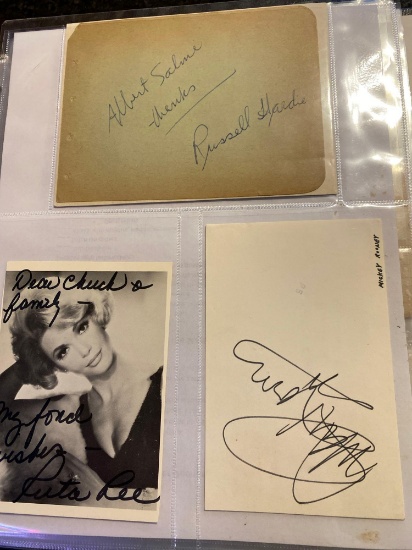 Six Assorted Celebrity Autographs