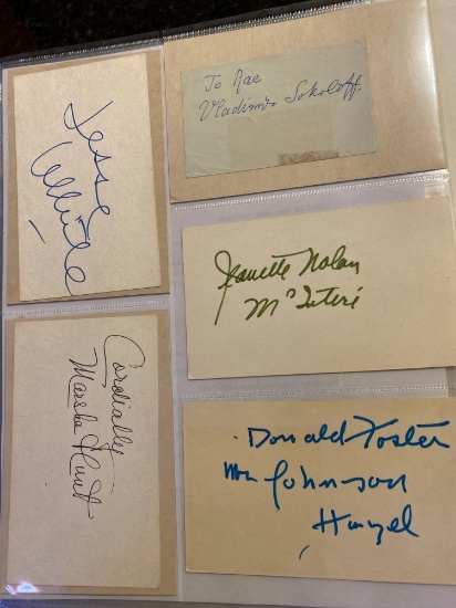 Seven Celebrity Autographs