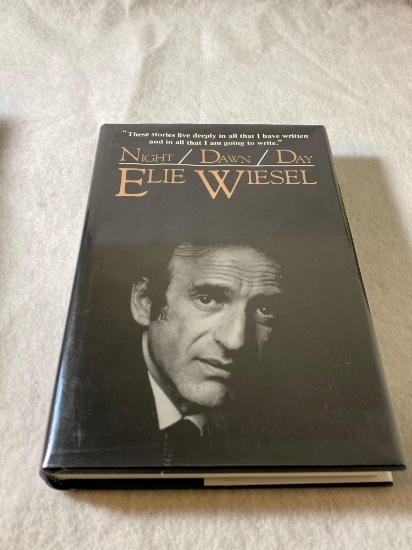 Hard Cover Night/Dawn/Day By Elie Wiesel With Autograph Card