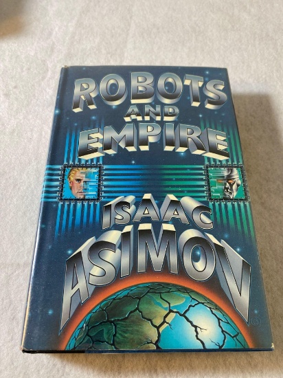 First Edition Robots And Empire With Signed Card By Isaac Asimov