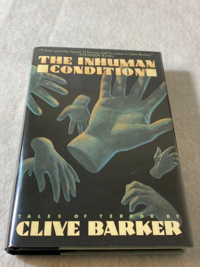 Signed Hardcover The Inhuman Condition By Clive Barker