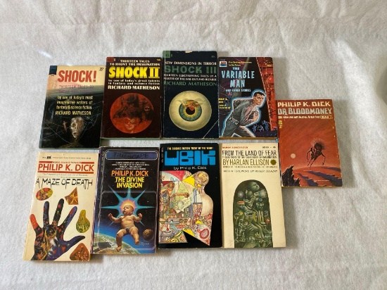 Nine Assorted Science Fiction Paperbacks