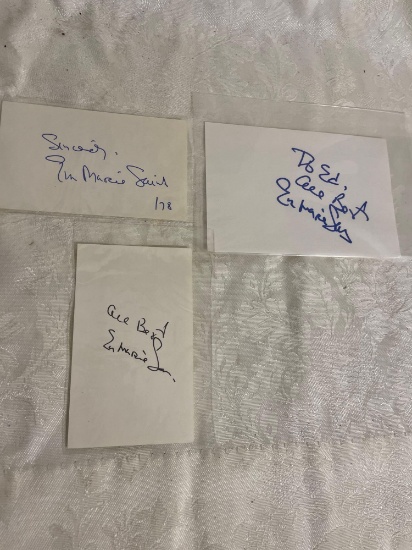 3 Eva Marie Saint Autographs