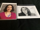Two Autographed Headshots